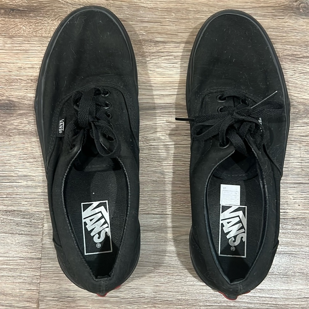 Vans Off The Wall Black Canvas Sneaker Skate Shoes Women's Sz 9 Mens 7.5